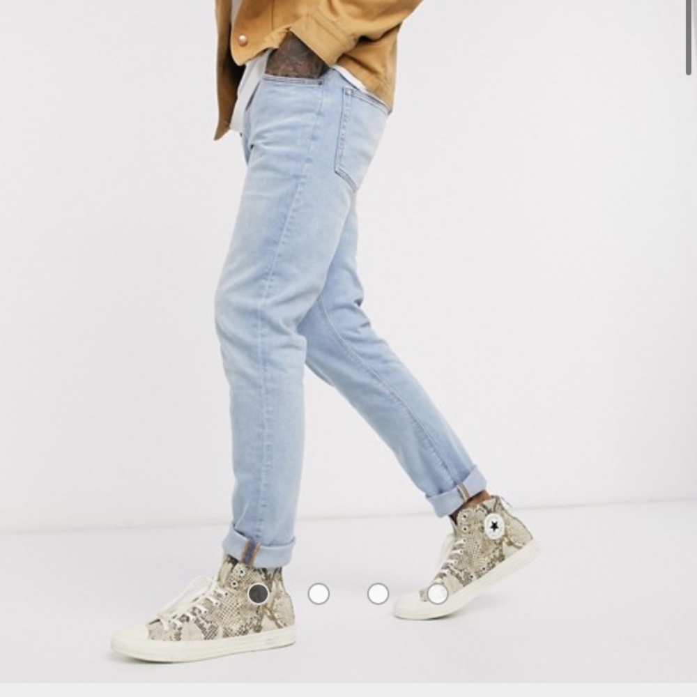 ASOS DESIGN stretch slim jeans: retro light wash